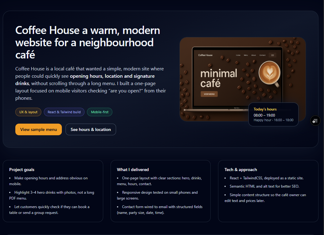 JonasCode | Modern Websites, Automation & AI Tools for Small Businesses